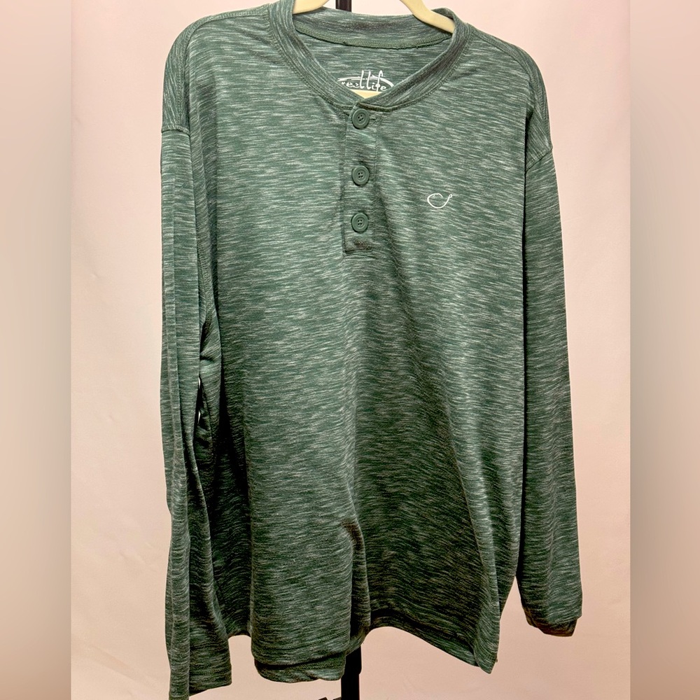 Men’s Reel Life XXL long sleeve pull over light weight shirt